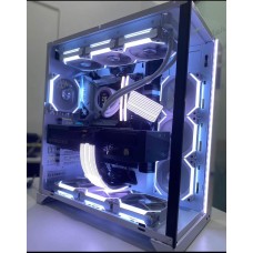 Gaming PC /Design PC with Intel i9-13900kif 24 Core and AORUS MASTER RTX 4090 24GB and 32GB RGB RAM  in a splendid Lian Li Dynamic XL  Gaming Case with 10 SL UNI Fans and Liquid Cooling  -BW103a
