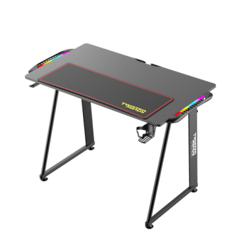 Twisted Minds A Shaped Gaming Desk Carbon fiber texture -RGB 106cm