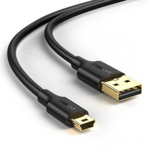 UGREEN USB 2.0 A MALE TO MINI 5 PIN MALE CABLE 1M (BLACK)