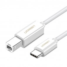 UGREEN USB-C TO USB  2.0 PRINT CABLE 1M (WHITE)