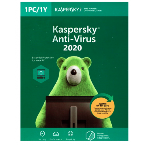 Kaspersky Anti Virus - 2 PCs licensee - One Year