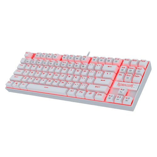 Redragon K552 Mechanical Gaming Keyboard 60% Compact 87 Key Kumara Wired White