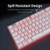 Redragon K552 Mechanical Gaming Keyboard 60% Compact 87 Key Kumara Wired White