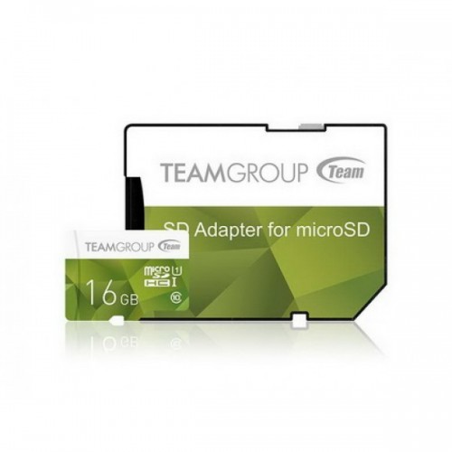 Team Color Micro SDHC 16Gb UHS-I W/Green Adapter