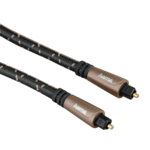 Hama - 122263 - Audio Optical Fibre Cable, ODT plug (Toslink), metal, 3.0 m