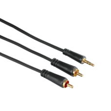 Hama - 122298 - Audio Cable, 3.5 mm jack plug - 2 RCA plugs, stereo, gold-plated, 1.5 m