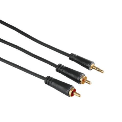 Hama - 122298 - Audio Cable, 3.5 mm jack plug - 2 RCA plugs, stereo, gold-plated, 1.5 m
