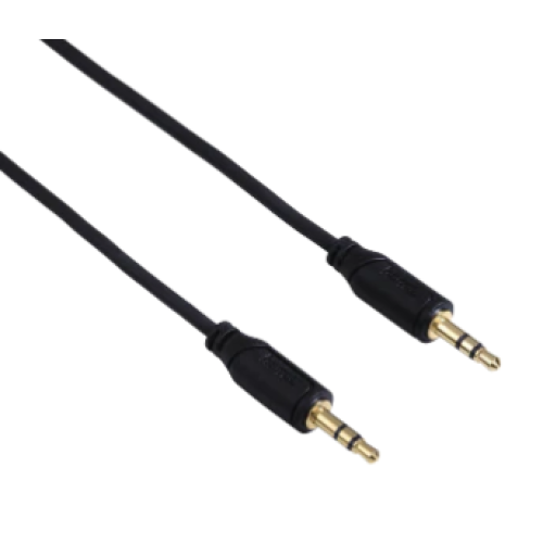 Hama - 135780 - "Flexi-Slim" 3.5 mm Audio Jack Cable, gold-plated, black, 0.75 m
