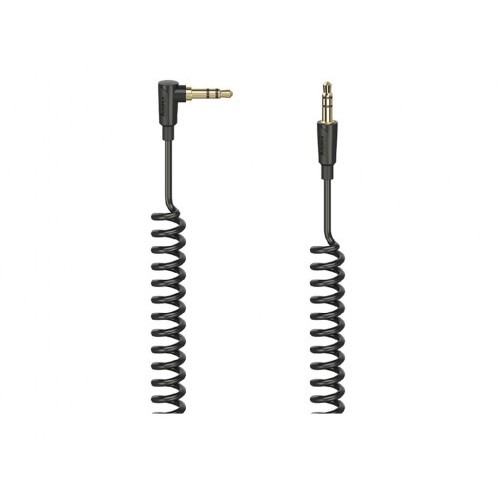 Hama - 205114 - "Flexi-Slim" Spiral Cable, 3.5 mm 90° Jack Plug - Plug, Stereo, 1.5 m