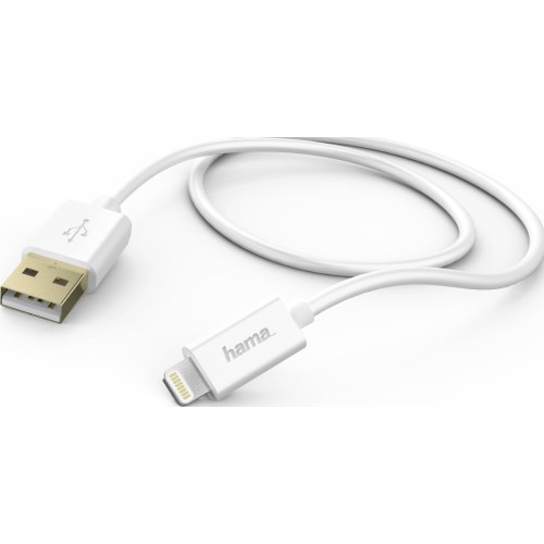 Hama - 173640 - USB-A To Lighting Charging/Data Cable, Lightning, 1.5 m, white