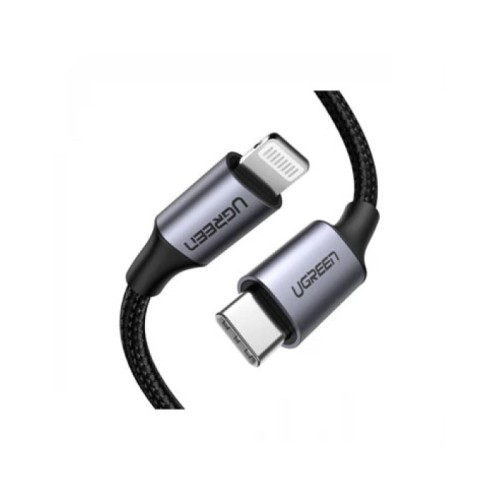 UGREEN USB-C TO LIGHTNING M/M CABLE ALUMINUM SHELL BRAIDED 1.5M BLACK 60760