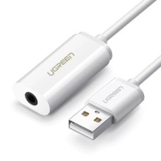 UGREEN USB A MALE TO 3.5 MM AUX CABLE WHITE 30712
