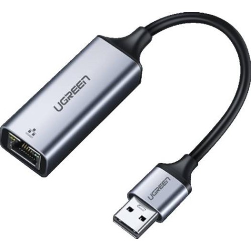 UGREEN USB TO RJ45 ETHERNET ADAPTER ALUMINUM CASE SPACE GRAY 50922