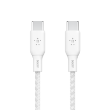 Belkin BRAIDED USBC-C 2.0 100W CABLE 2M, White