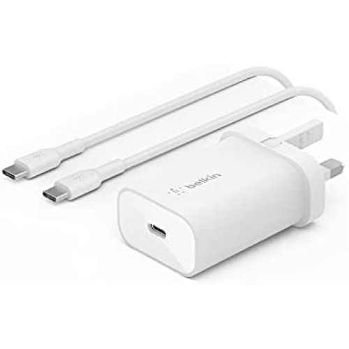 Belkin 25W USB-C PD Wall Charger with PPS for SAMSUNG with USB-C to C Cable