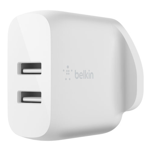 Belkin BOOST CHARGE™ Dual USB-A Wall Charger 24W, White