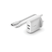 Belkin BOOST CHARGE™ Dual USB-A Wall Charger 24W + 1M USB-A to Lightning Cable, White