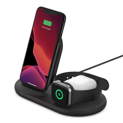 Belkin BOOST CHARGE 3-in-1 Wireless Charger for Apple iPhone, Apple Watch, and AirPod