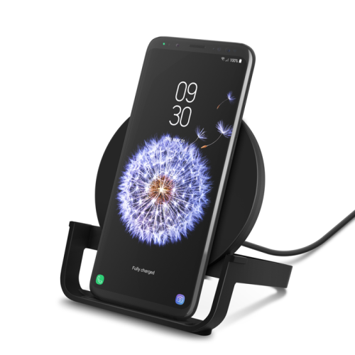 Belkin 10W Wireless Charging Stand, Quick Charge 3.0 wall Charger is included, UK Plug