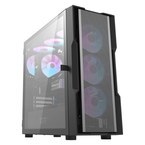 Darkflash DK431 Gaming Case Black 4 RGB Fans Mobo Sync