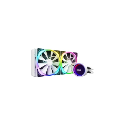 NZXT Kraken X63 RGB White 280mm AIO Liquid Cooler with Aer RGB and RGB LED (White)
