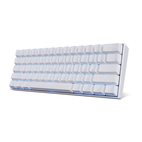 Royal Kludge RK 61 Mini White Mechanical Keyboard - Red Switch - Wired and Bluetooth - Arabic English