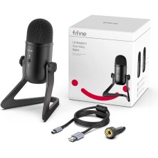 Fifine USB condenser microphone with mute button - K678