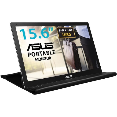 ASUS MB169B+ Portable USB Monitor - 16 inch (15.6 inch viewable), Full HD, USB-powered, IPS, Ultra-slim, Smart Case